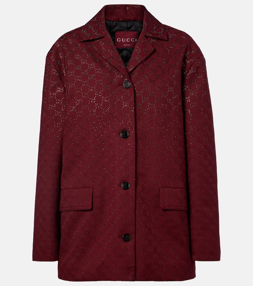 gucci gg crystal canvas blazer