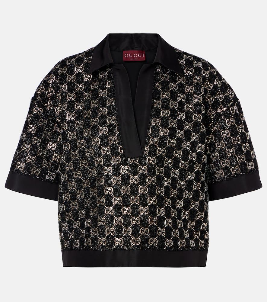 gucci gg embellished top