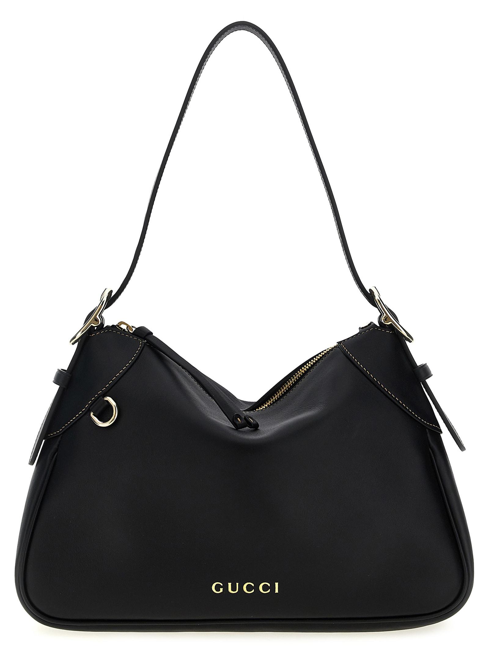 gucci gg emblem medium shoulder bag