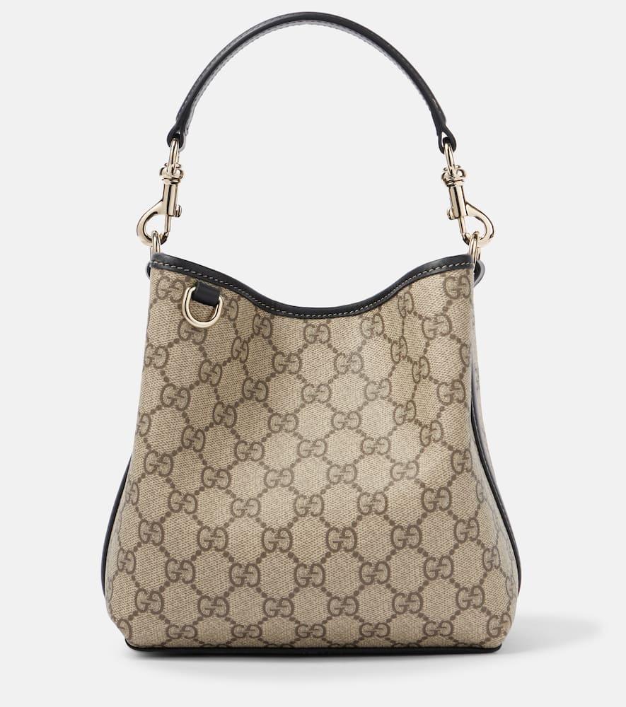 gucci gg emblem mini coated canvas tote bag