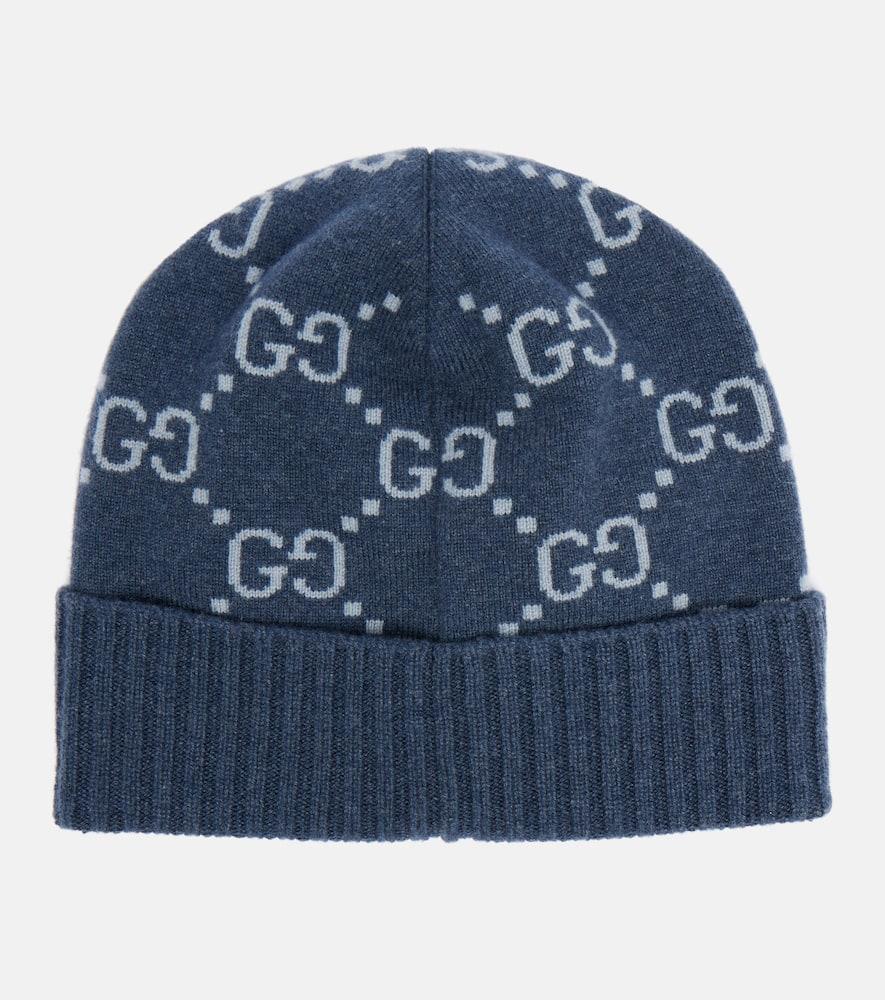 gucci gg jacquard cashmere beanie