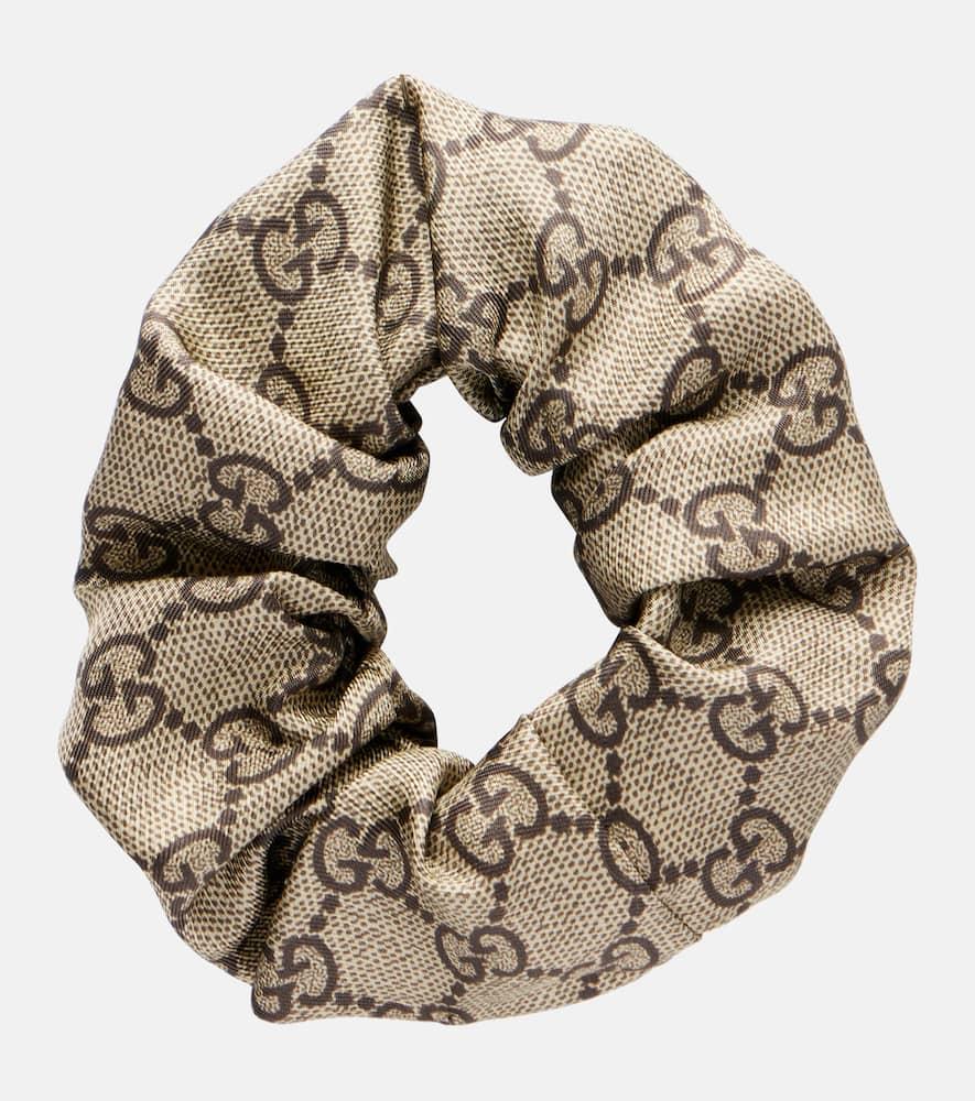 gucci gg jacquard silk scrunchie