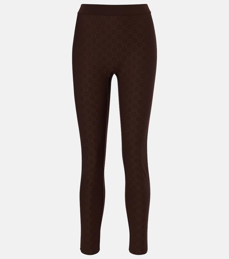 gucci gg jersey jacquard leggings