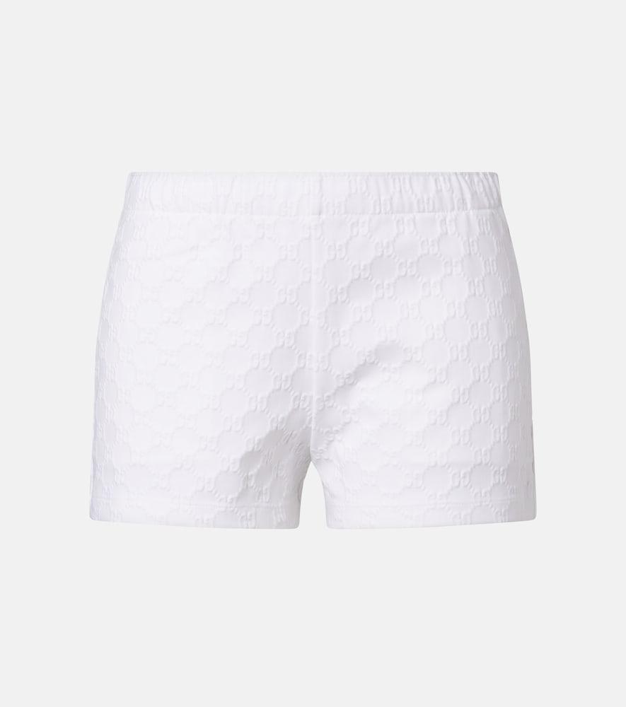 gucci gg jersey jacquard shorts