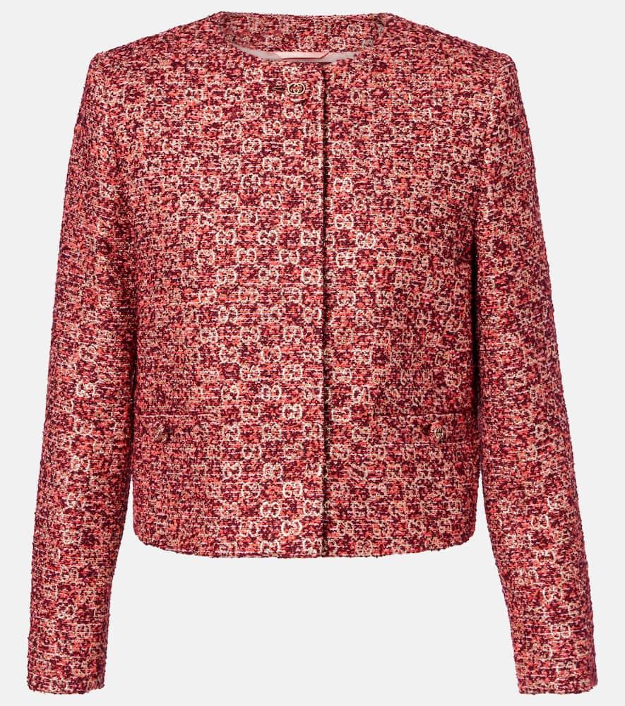 gucci gg lamé tweed jacket