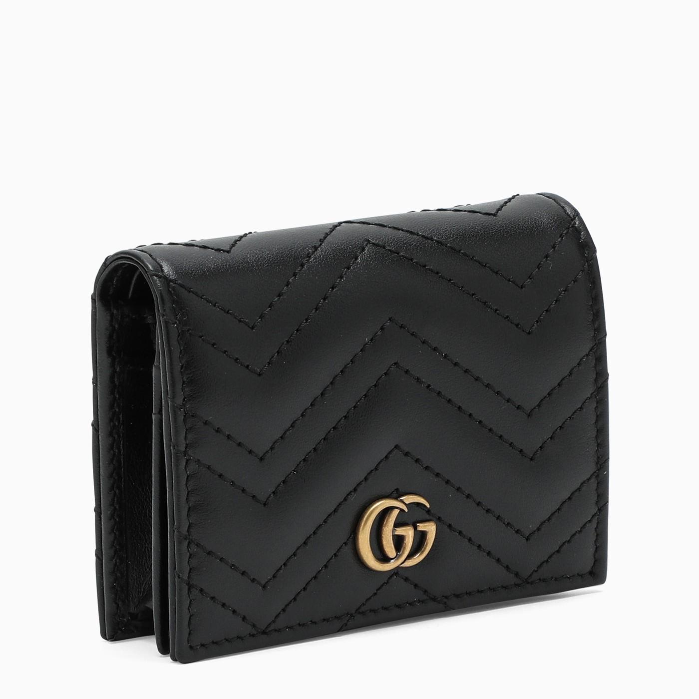 gucci gg marmont black small credit card holder