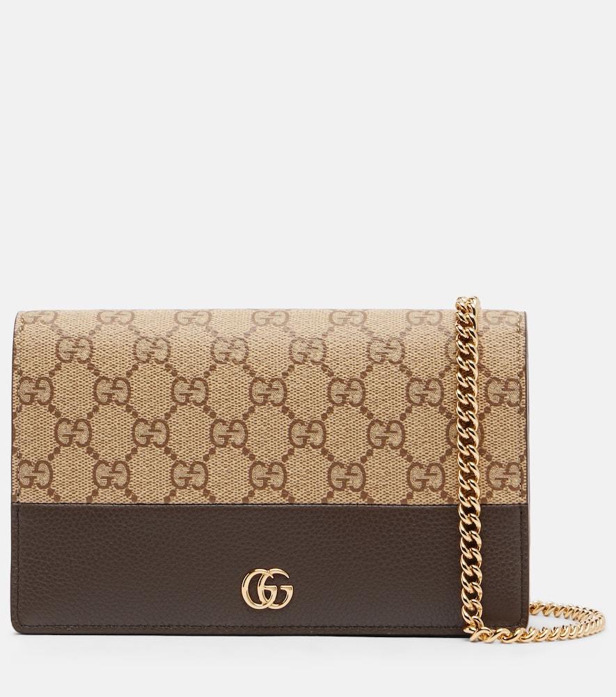 gucci gg marmont canvas wallet on chain