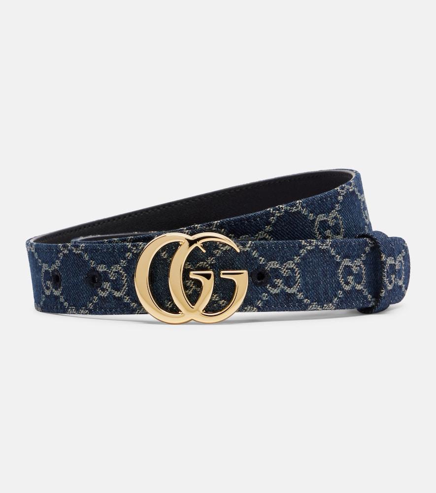 gucci gg marmont denim belt