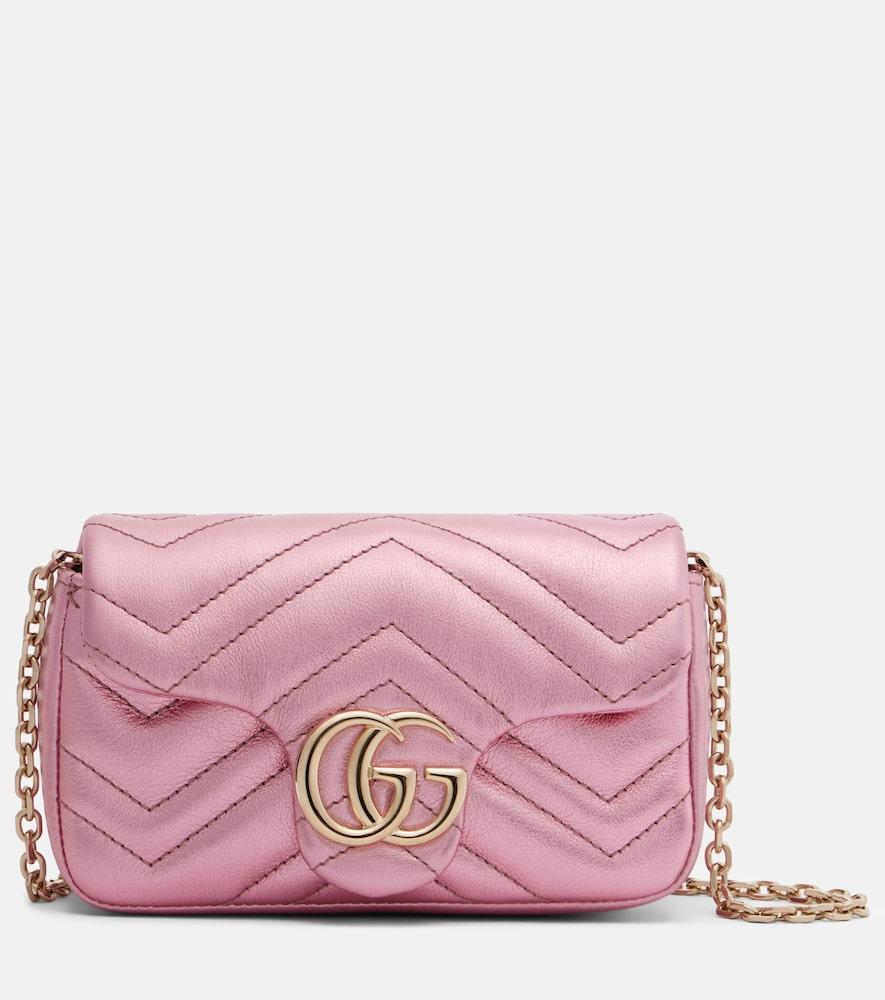 gucci gg marmont mini leather shoulder bag