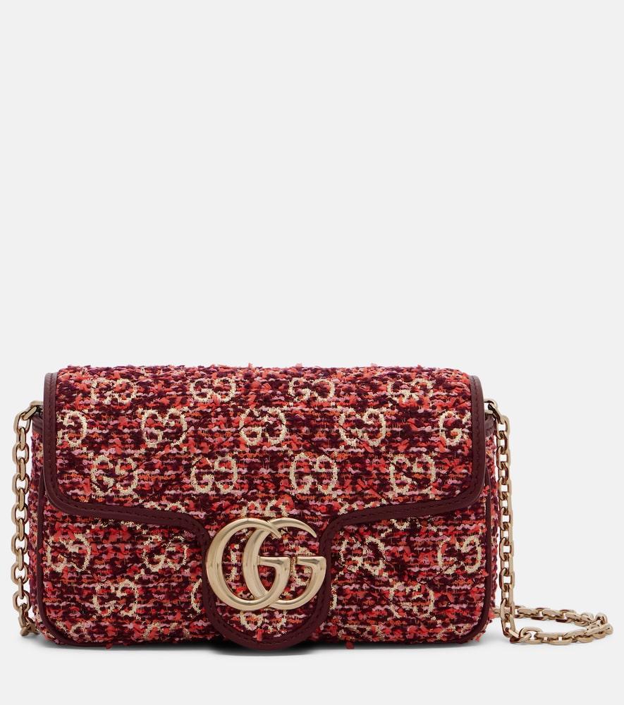 gucci gg marmont mini tweed shoulder bag