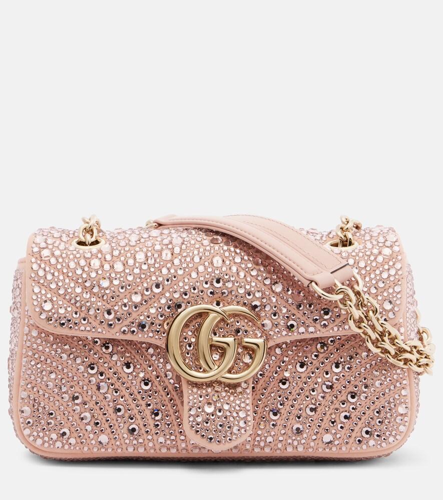 gucci gg marmont small leather shoulder bag