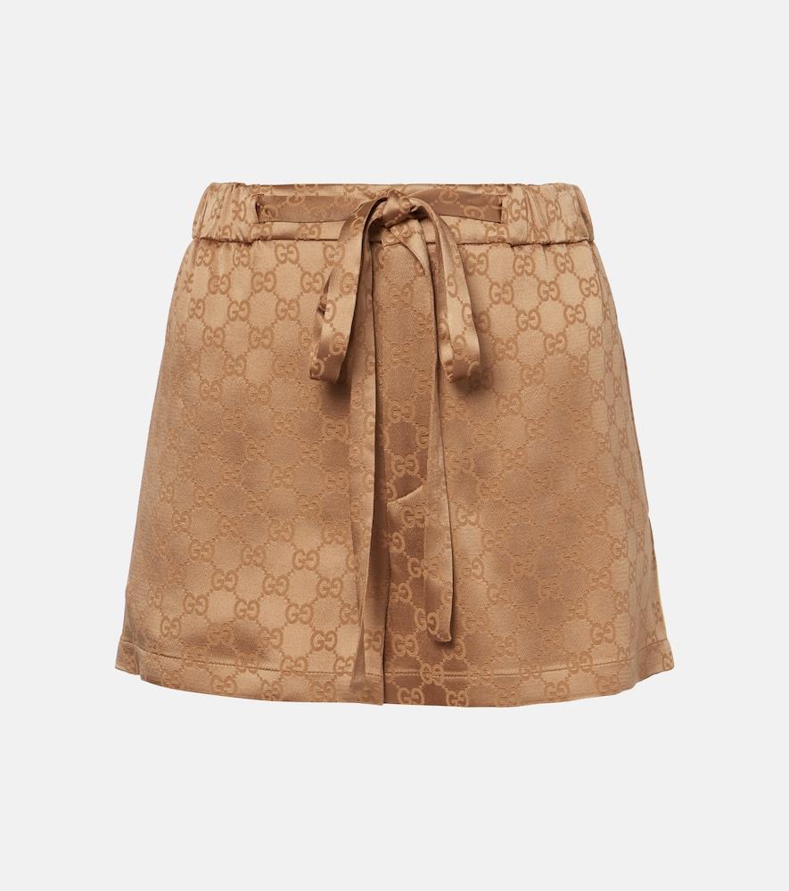 gucci gg satin shorts