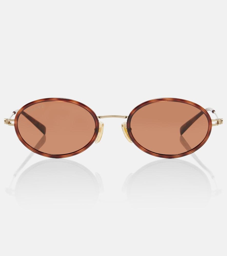gucci gg tiny oval sunglasses