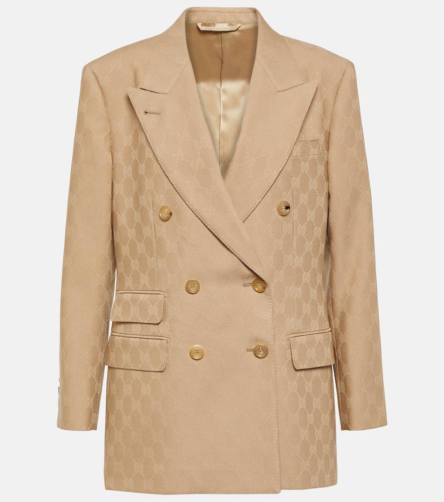 gucci gg wool jacquard blazer