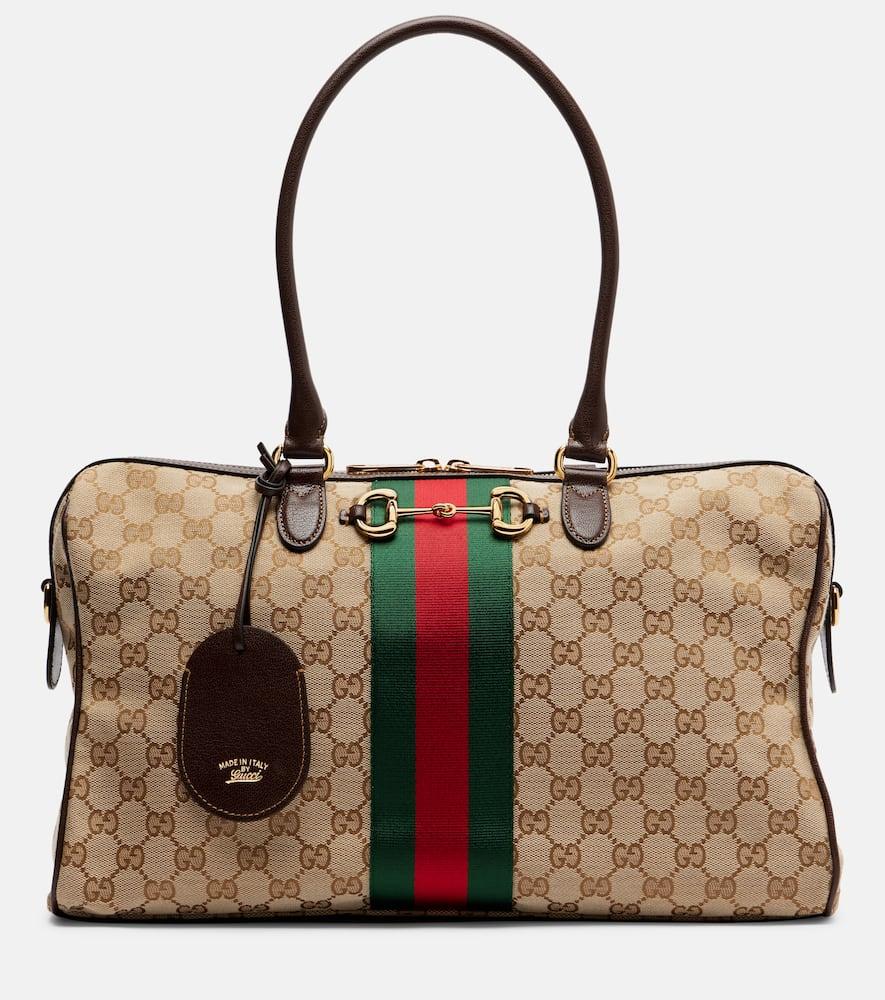 gucci gucci borsetto gg canvas large duffel bag
