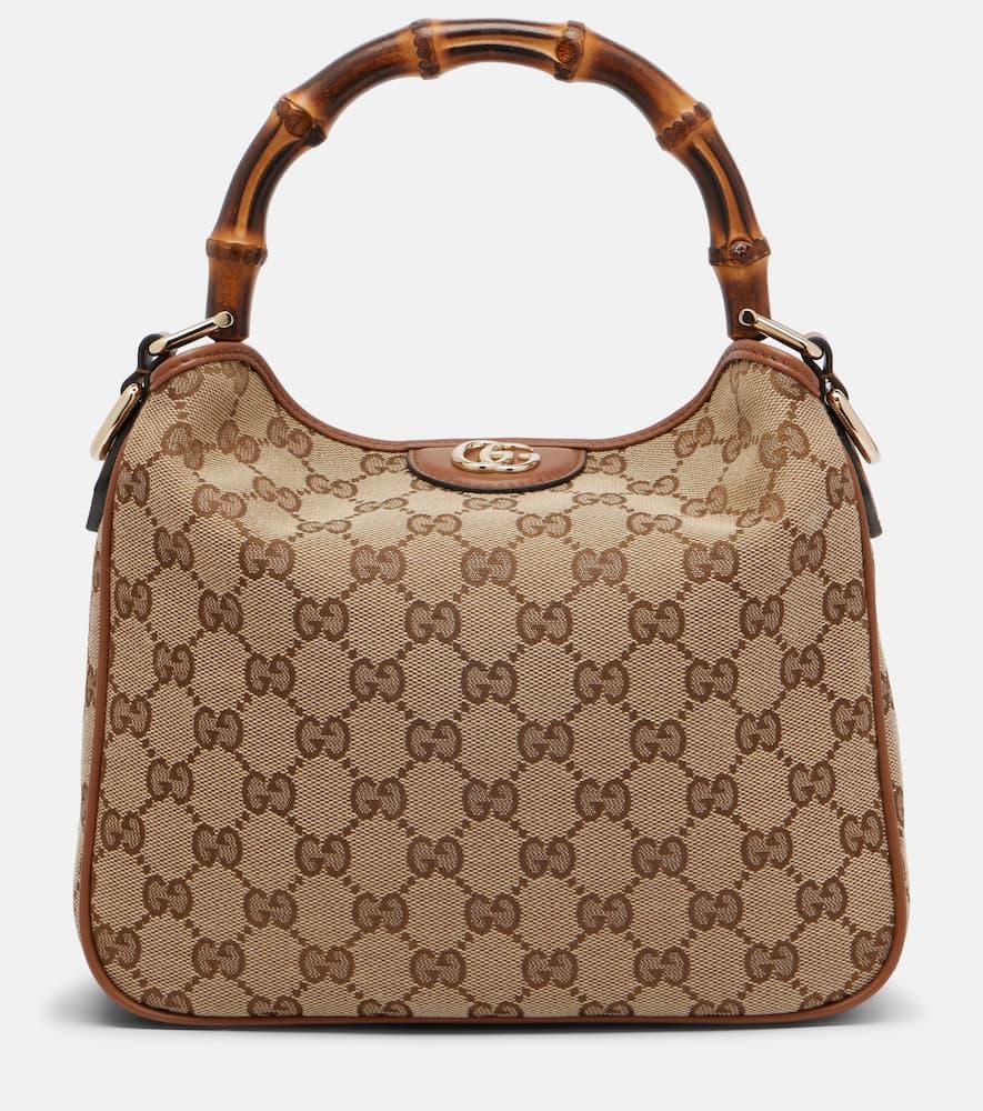 gucci gucci diana gg canvas small tote bag
