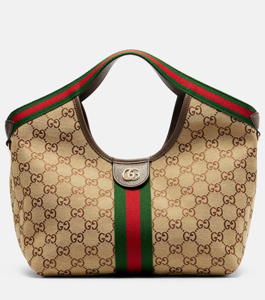 gucci gucci giglio gg canvas small tote bag