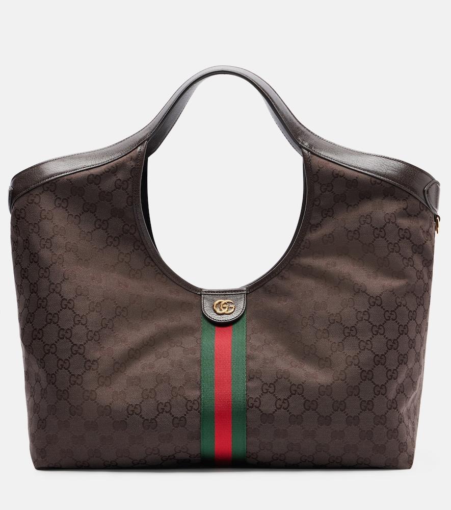 gucci gucci giglio large gg canvas tote bag