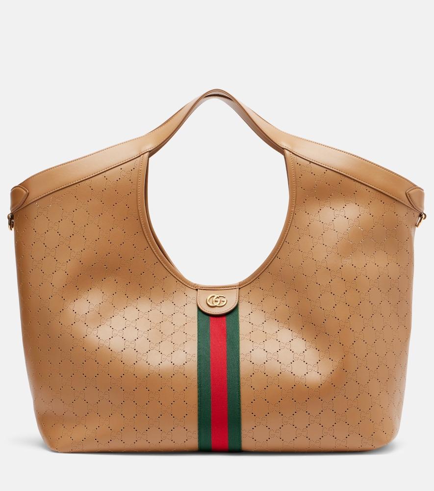 gucci gucci giglio large leather tote bag