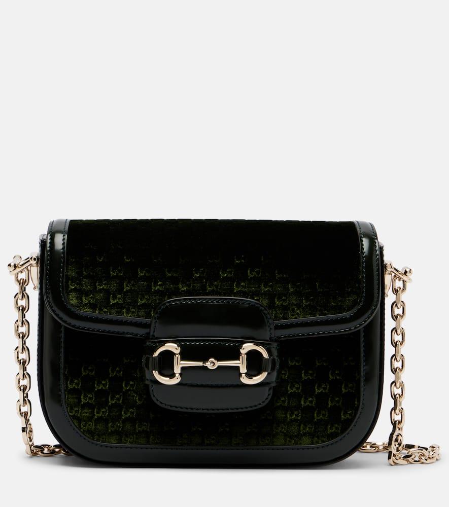 gucci gucci horsebit 1955 small velvet shoulder bag