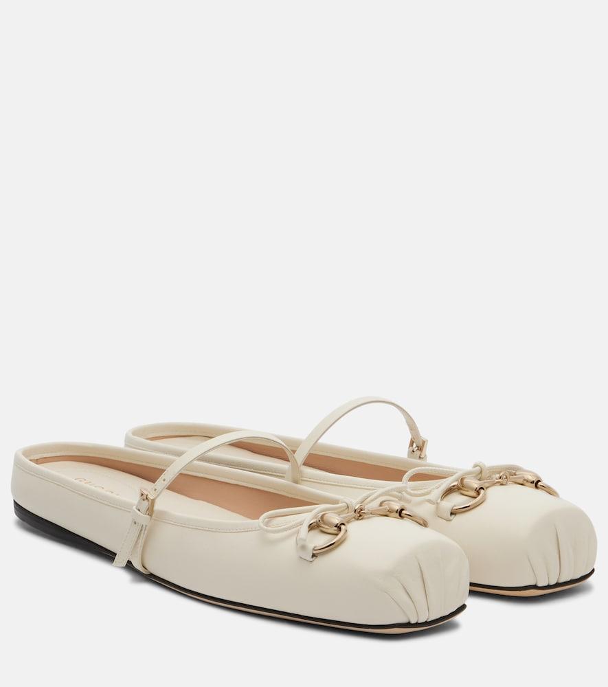 gucci gucci horsebit leather ballet flats