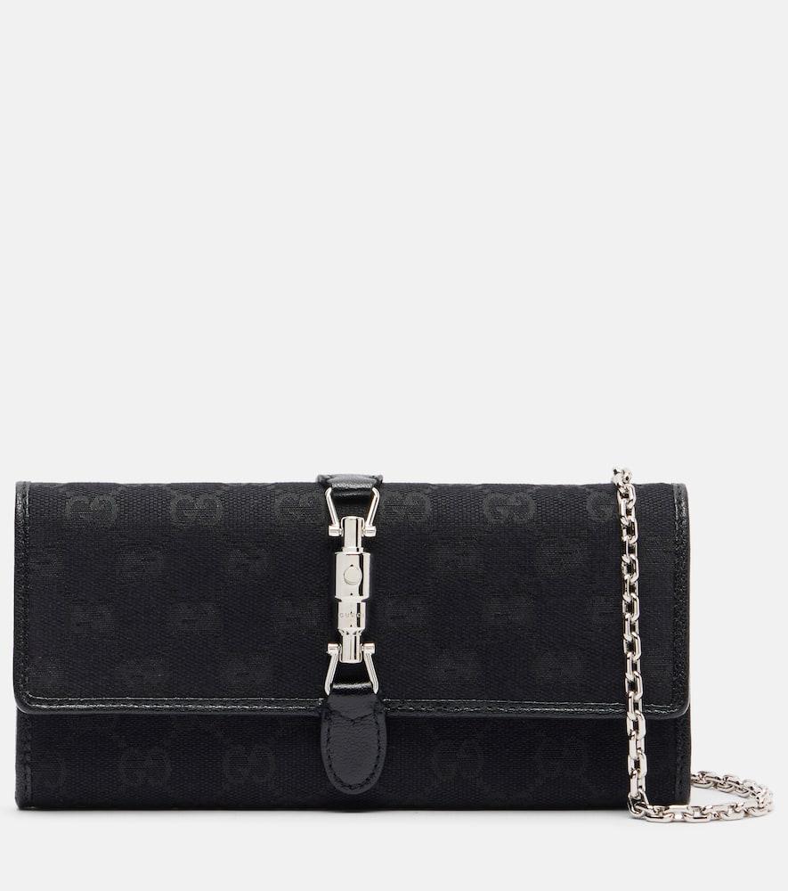 gucci gucci jackie gg canvas clutch
