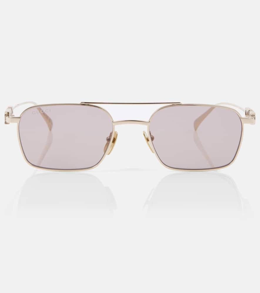 gucci gucci script aviator sunglasses