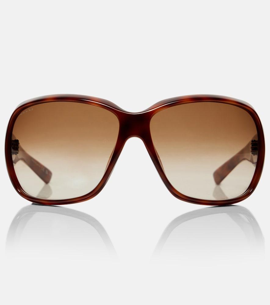 gucci gucci script square sunglasses