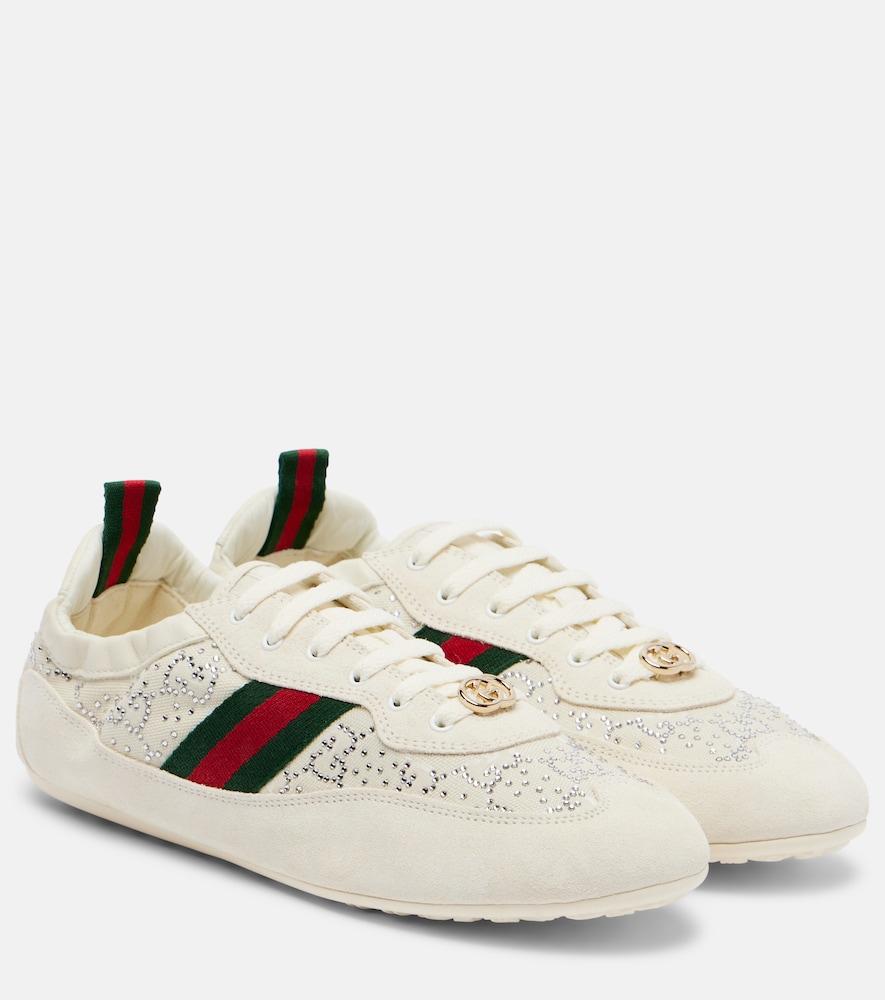 gucci gucci shift embellished suede