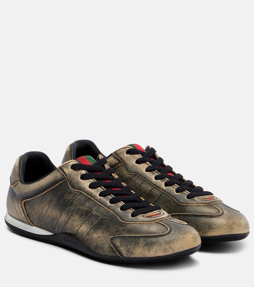 gucci gucci shift leather sneakers