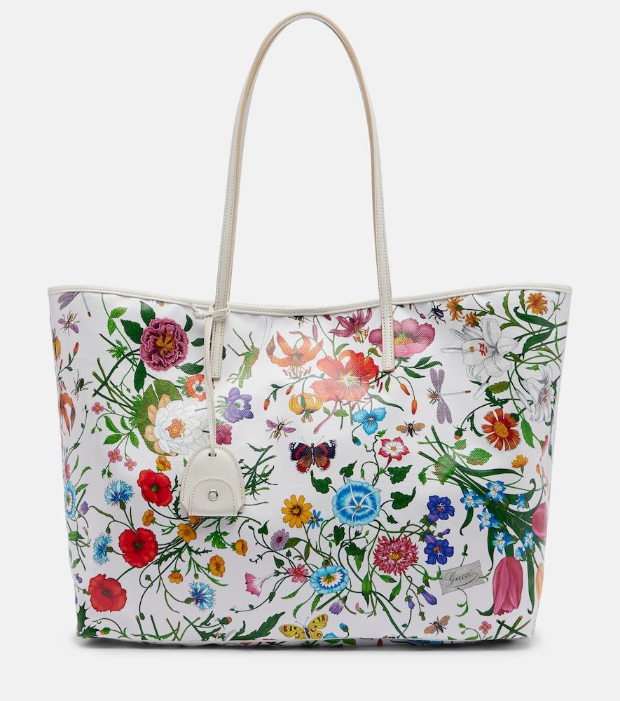 gucci gucci tribeca large floral canvas shopper