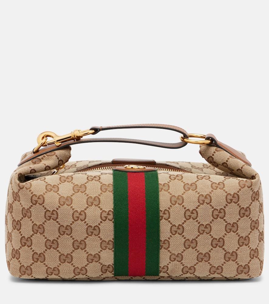 gucci gucci vanity gg canvas medium tote bag