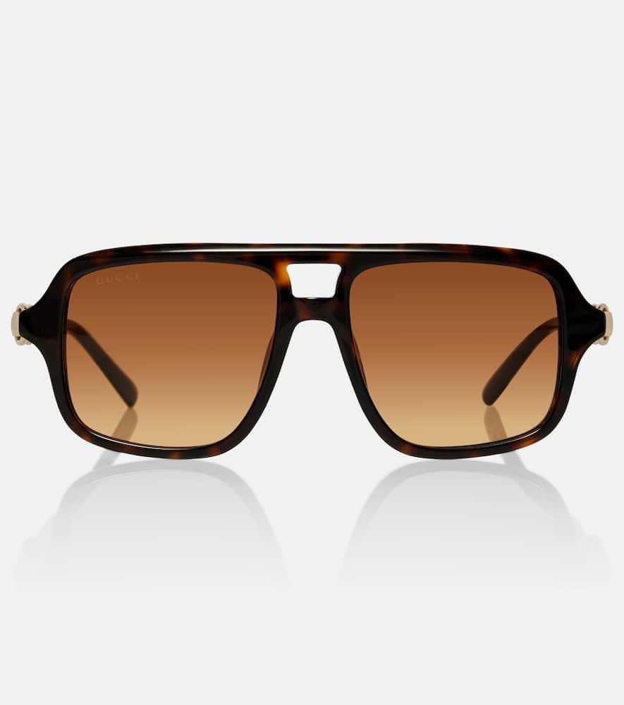gucci horsebit aviator sunglasses