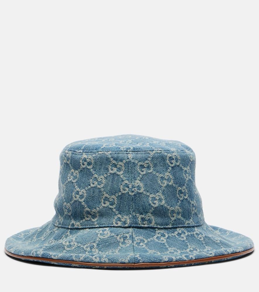 gucci horsebit denim bucket hat