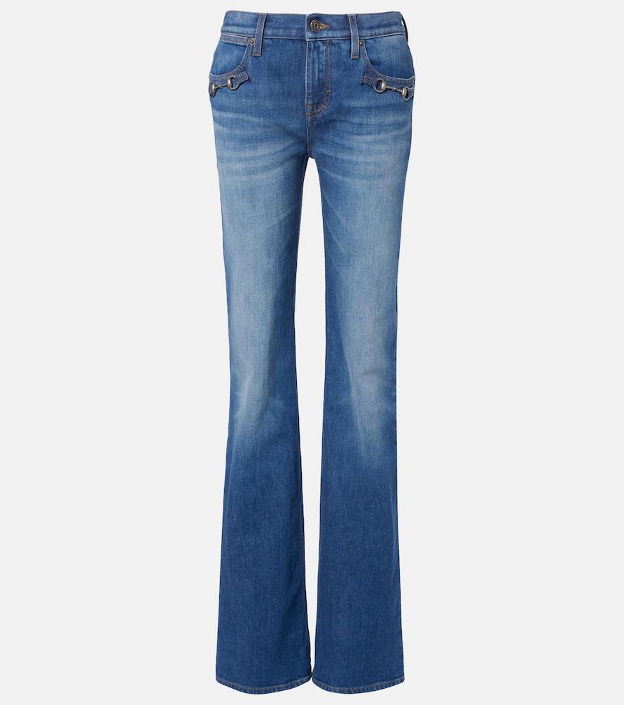 gucci horsebit flared jeans