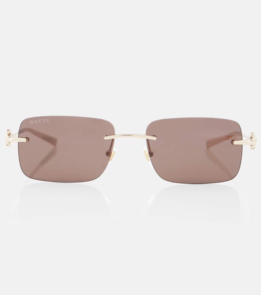 gucci horsebit rectangular sunglasses