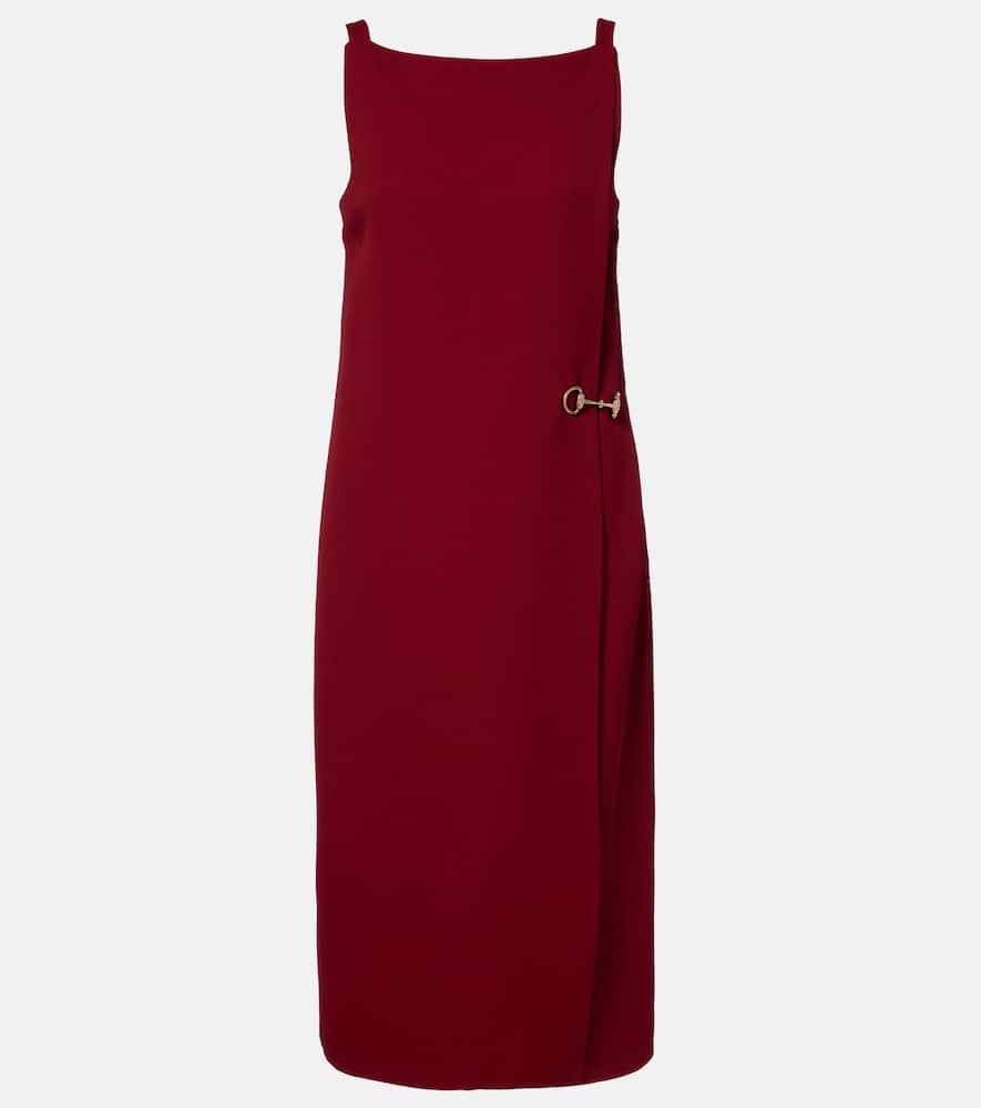 gucci horsebit sablé midi dress