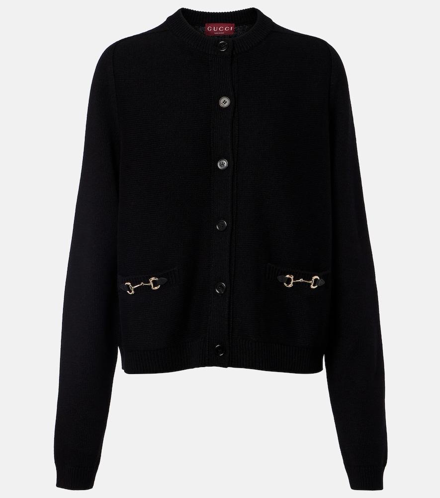 gucci horsebit wool and cashmere cardigan