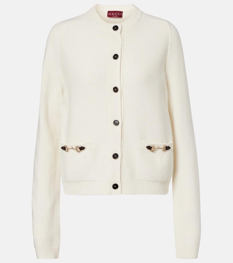 gucci horsebit wool and cashmere cardigan