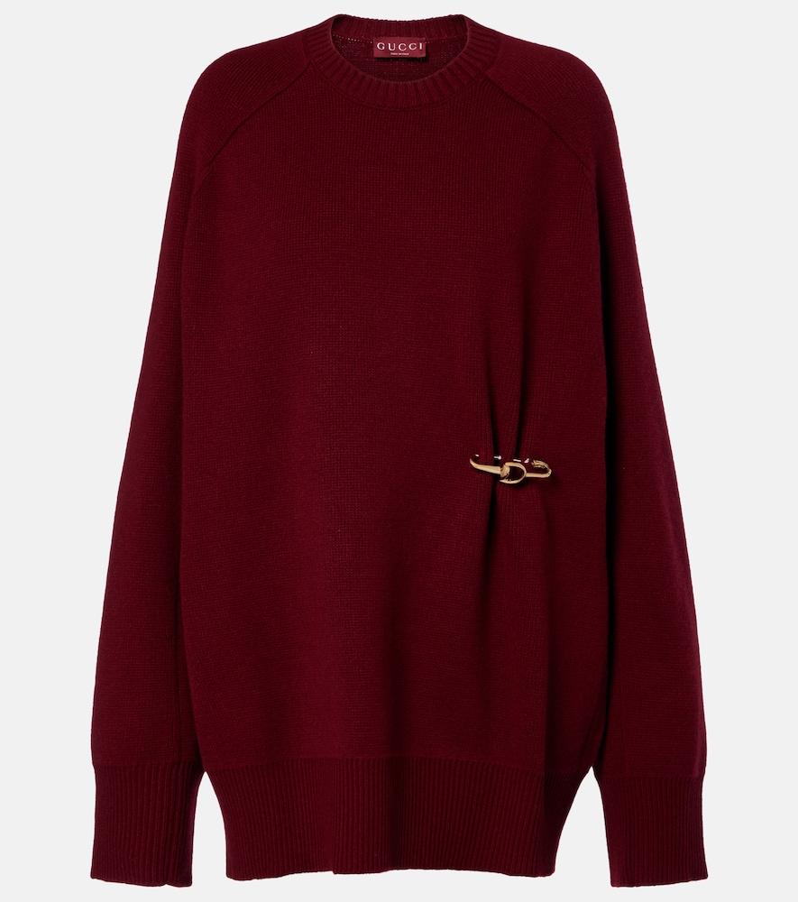 gucci horsebit wool and cashmere sweater