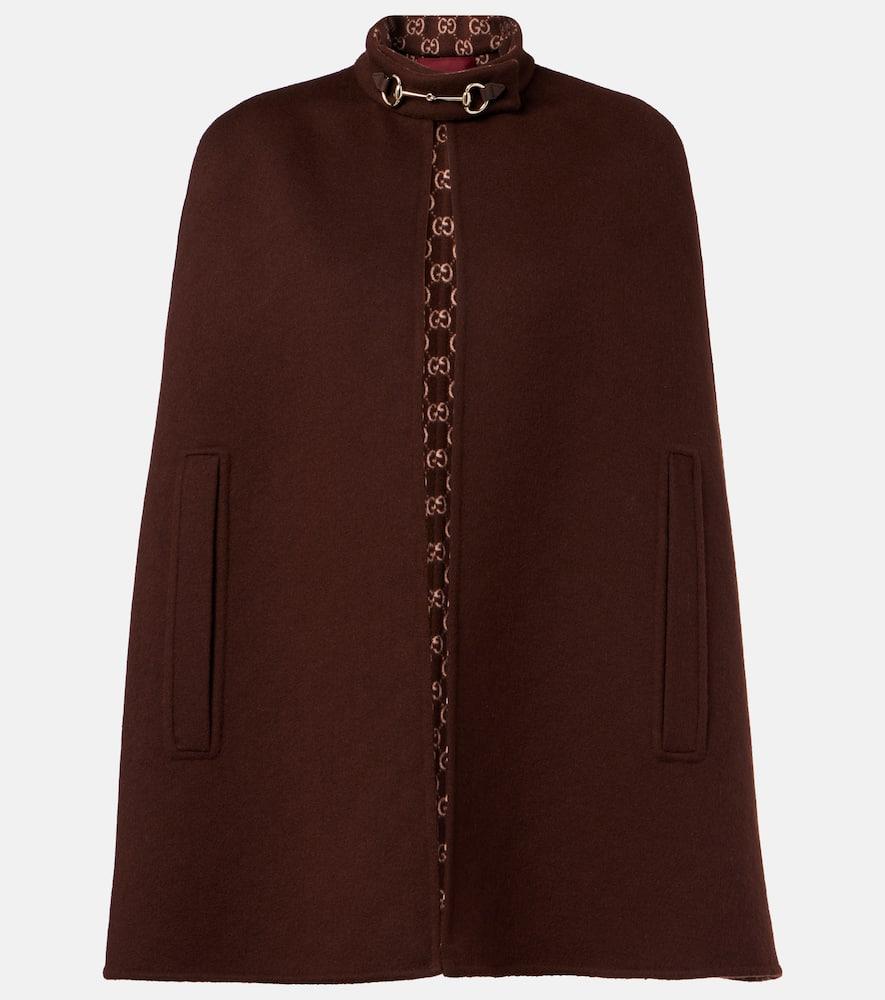 gucci horsebit wool cape
