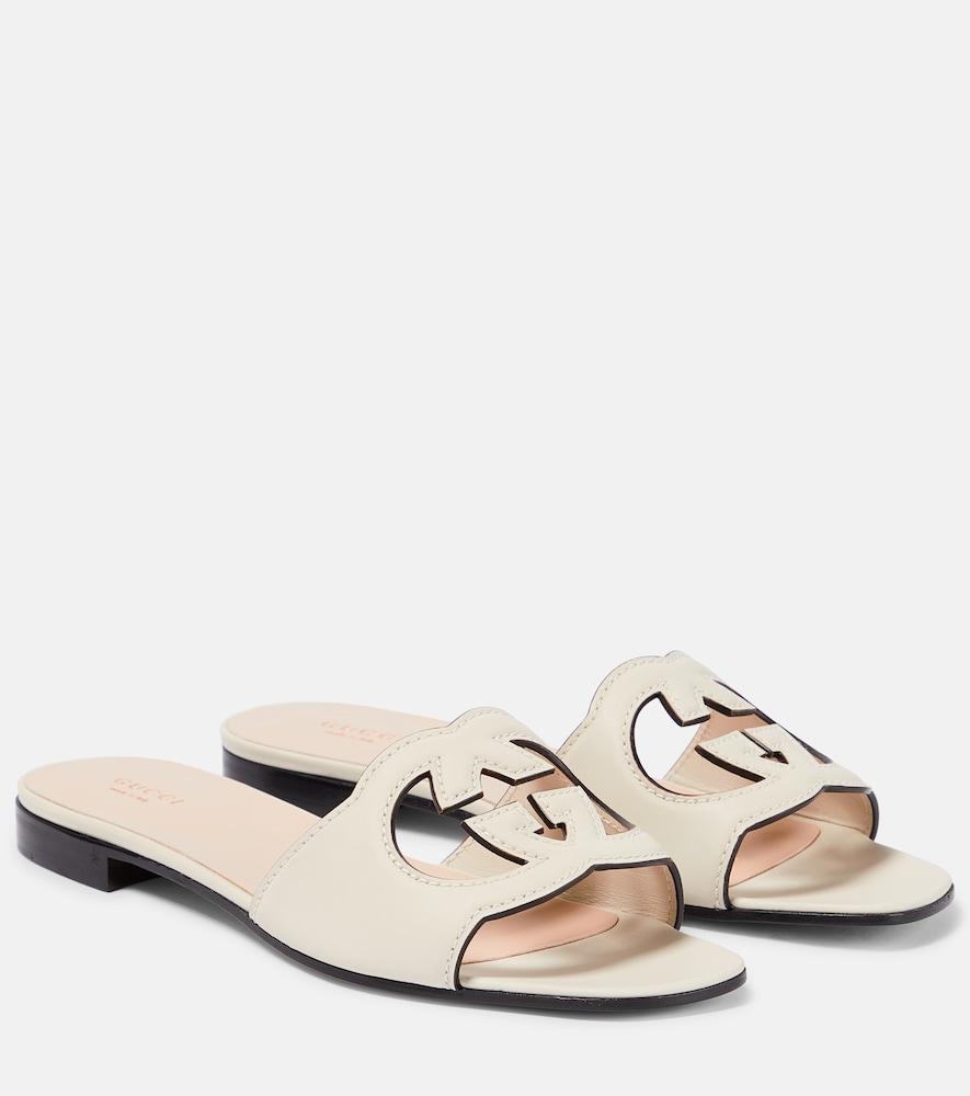 gucci interlocking g cutout leather sandals