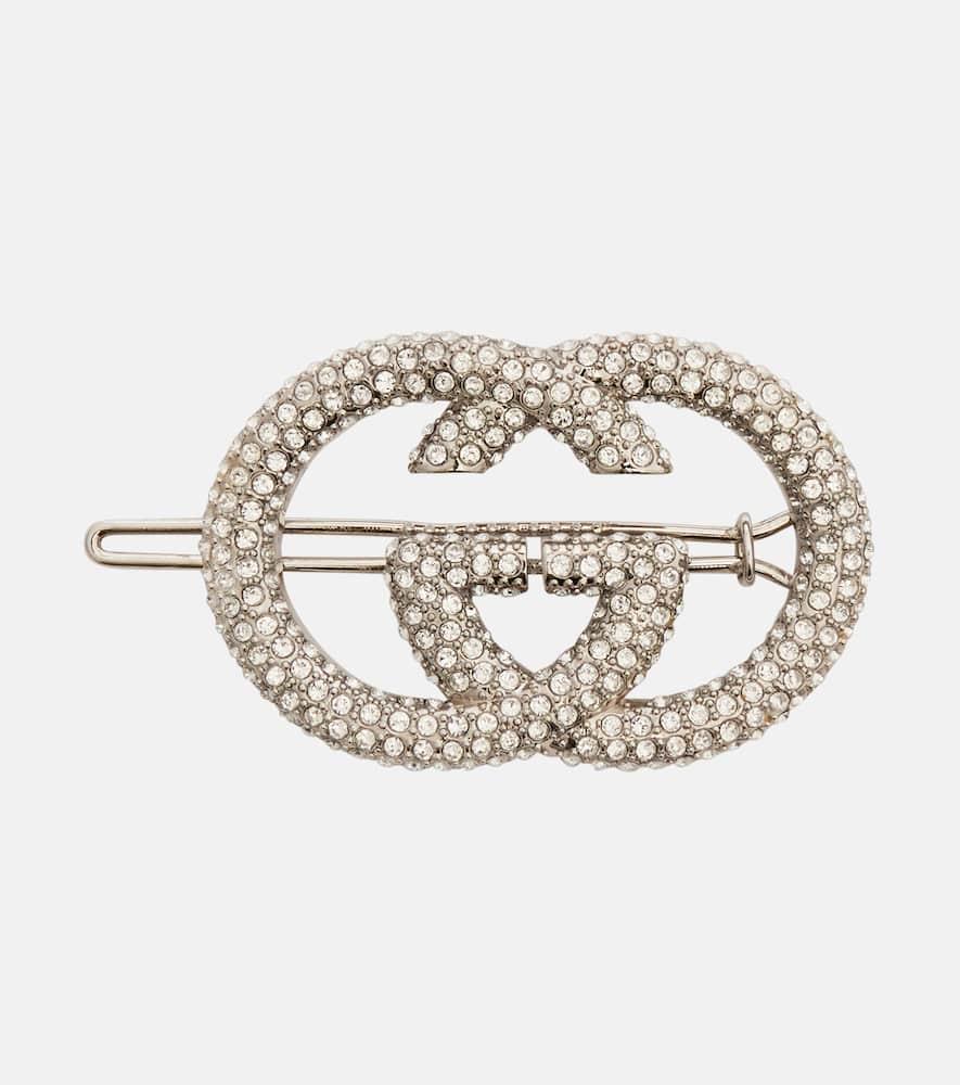 gucci interlocking g embellished barrette