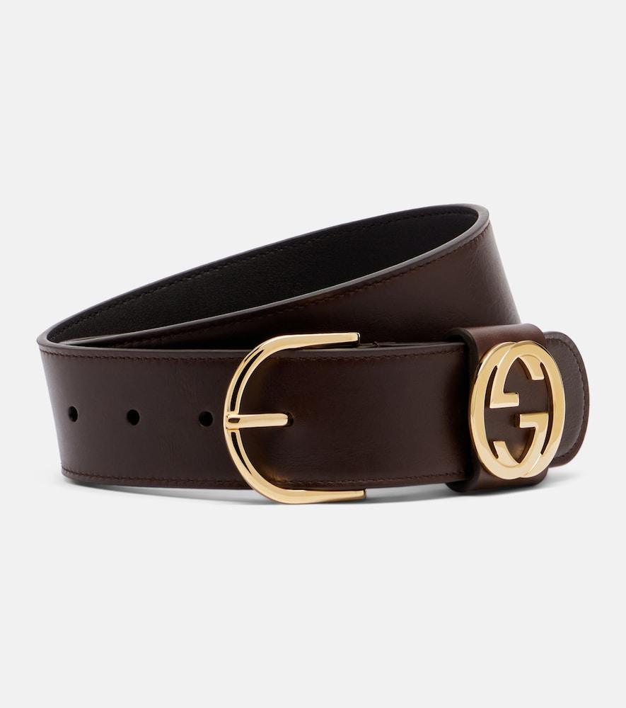gucci interlocking g leather belt