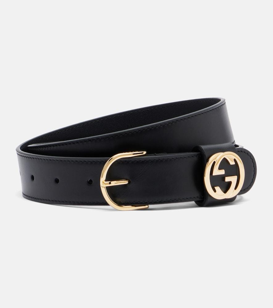 gucci interlocking g leather belt