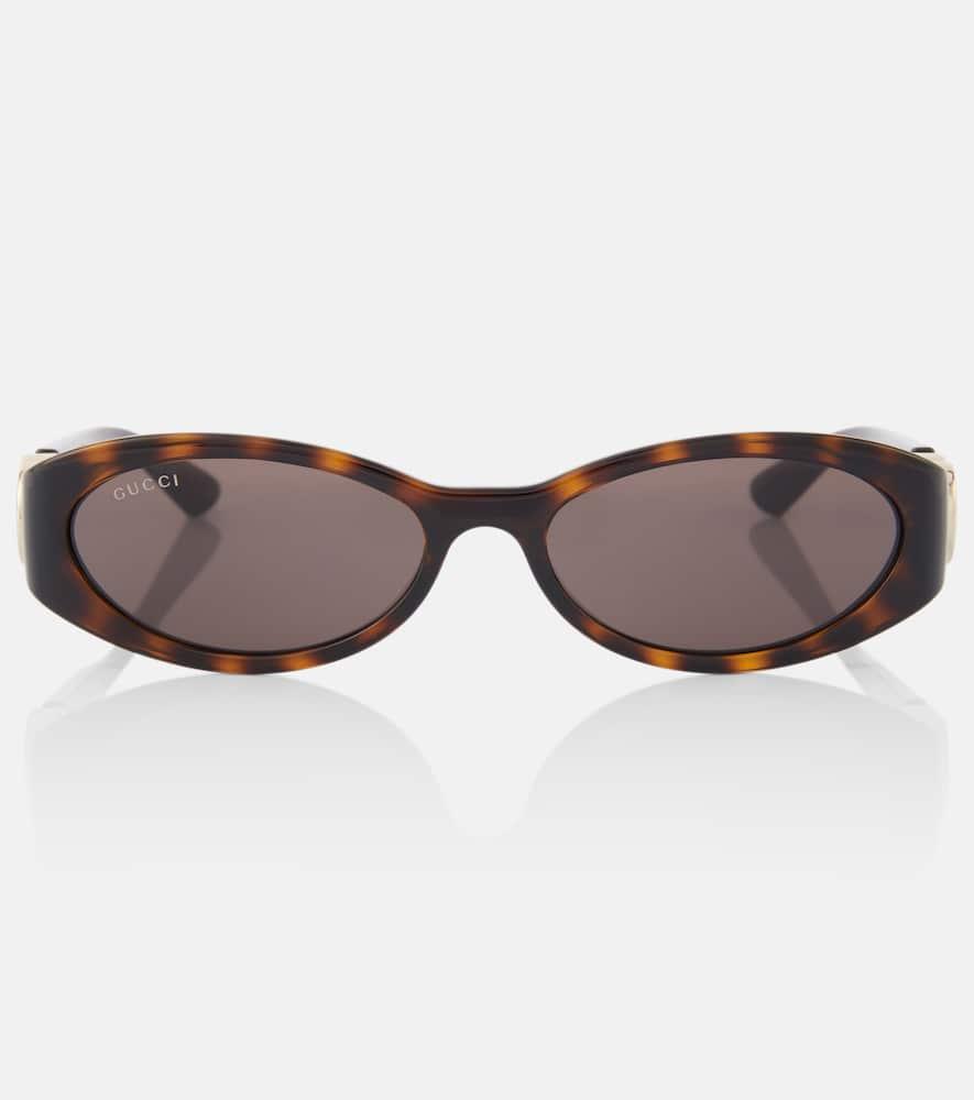 gucci interlocking g oval sunglasses