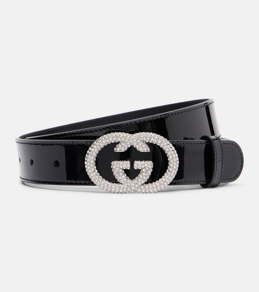 gucci interlocking g patent leather belt