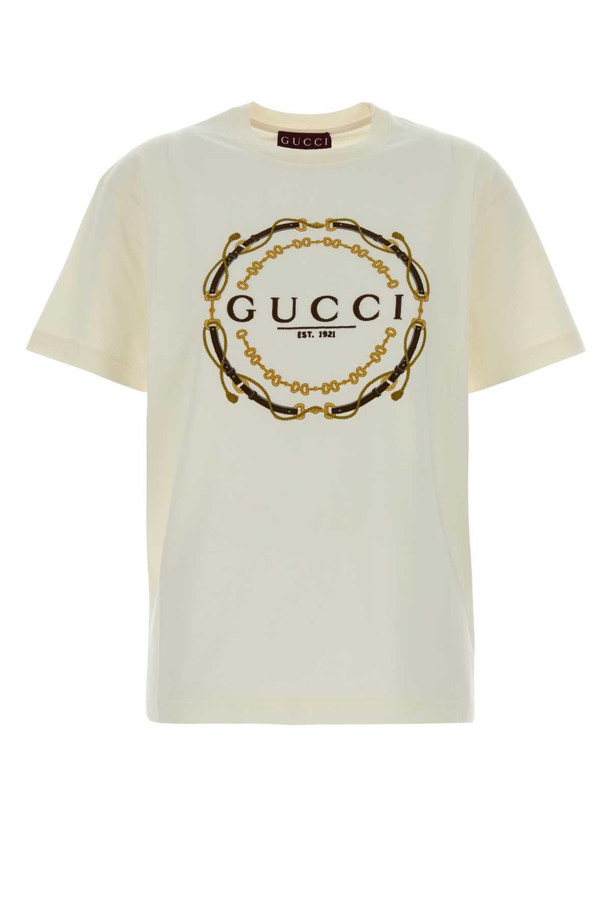 gucci ivory cotton oversize t-shirt