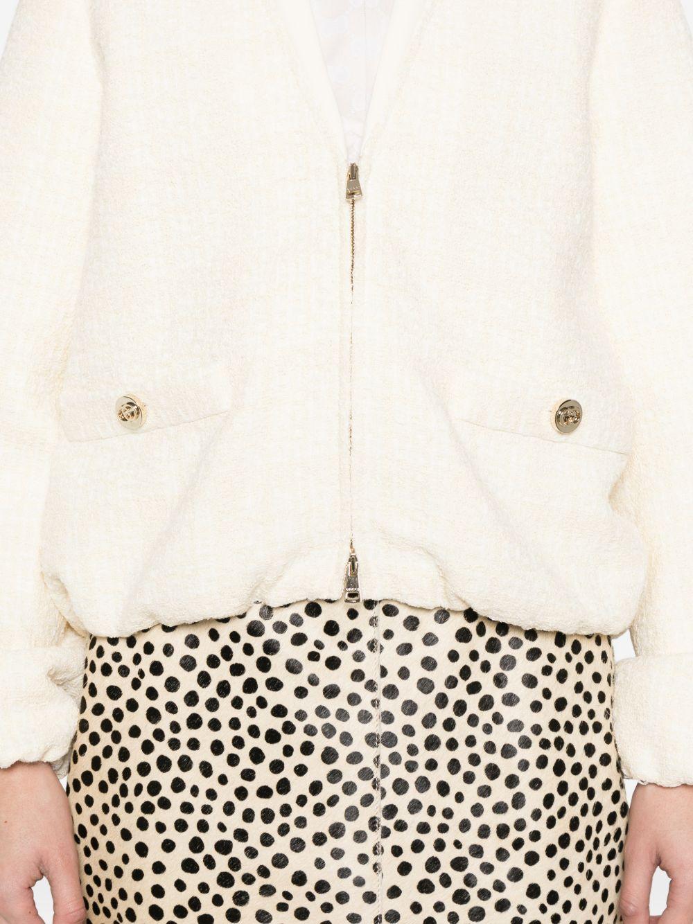 gucci jackets beige cotton mix - women
