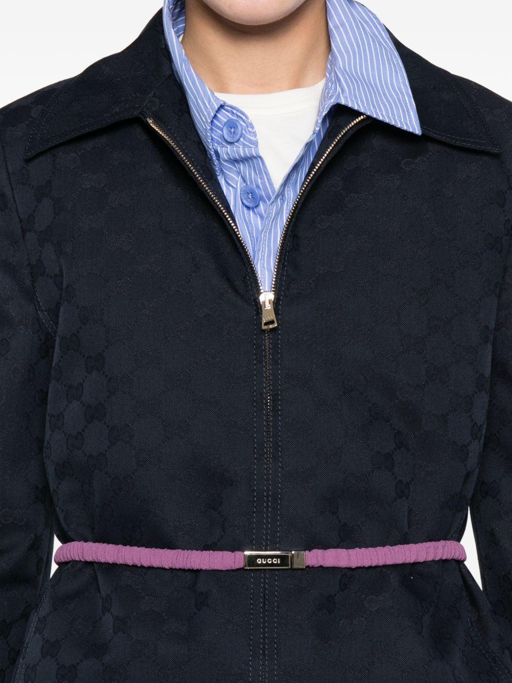 gucci jackets blue polyester mix - women